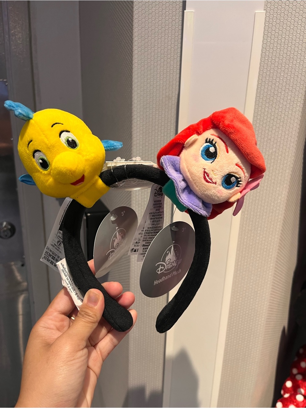 Disney DIY Plush Ears Princess Collection Little Mermaid Ariel and Flounder